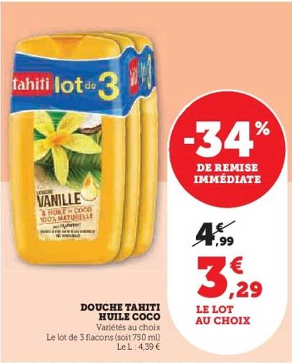 DOUCHE TAHITI HUILE COCO