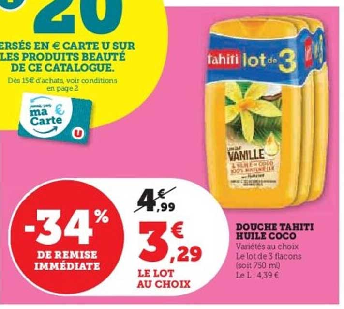 DOUCHE TAHITI HUILE COCO