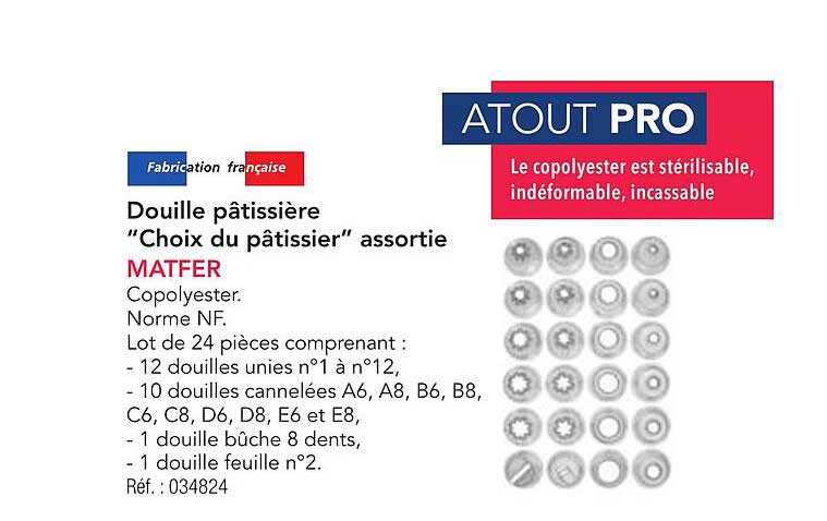 Douille pâtissière "Choix du pâtissier" assortie MATFER