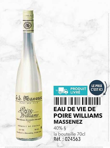 EAU DE VIE DE POIRE WILLIAMS MASSENEZ