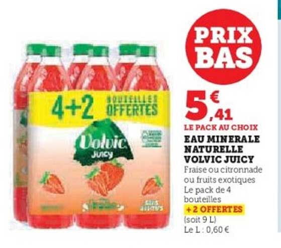Eau minérale naturelle Volvic Juicy