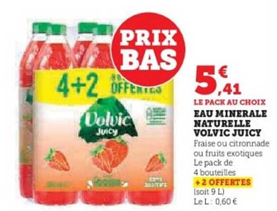 EAU MINERALE NATURELLE VOLVIC JUICY