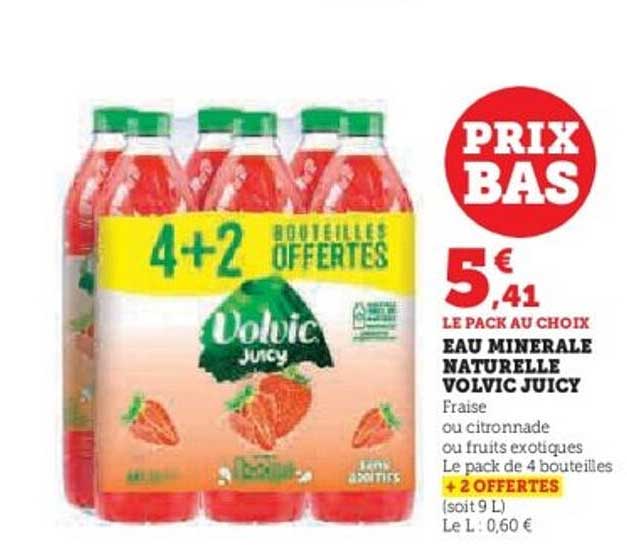 EAU MINERALE NATURELLE VOLVIC JUICY