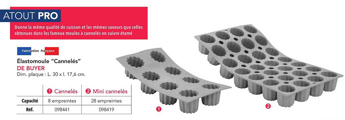 Élastomoule “Cannelés” DE BUYER
