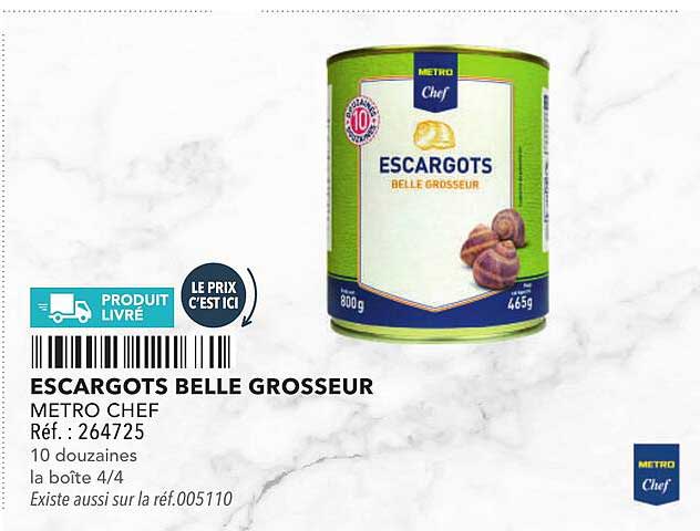 ESCARGOTS BELLE GROSSEUR