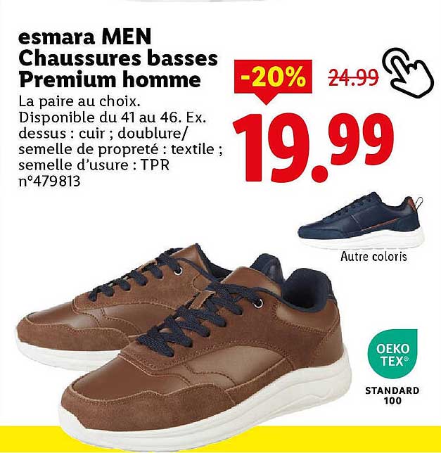 esmara MEN Chaussures basses Premium homme