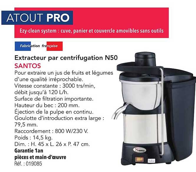 Extracteur par centrifugation N50 SANTOS