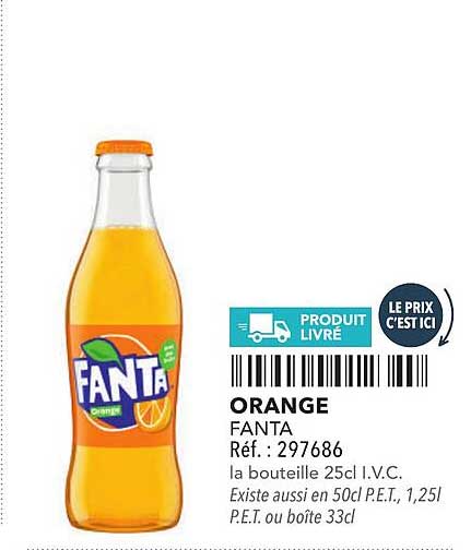 FANTA Orange - Bouteille 25cl