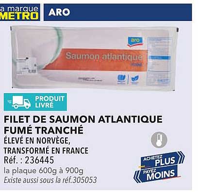 FILET DE SAUMON ATLANTIQUE FUMÉ TRANCHÉ
