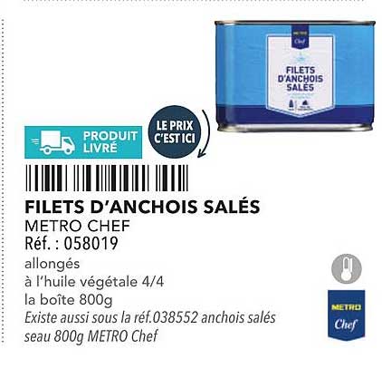 FILETS D'ANCHOIS SALÉS