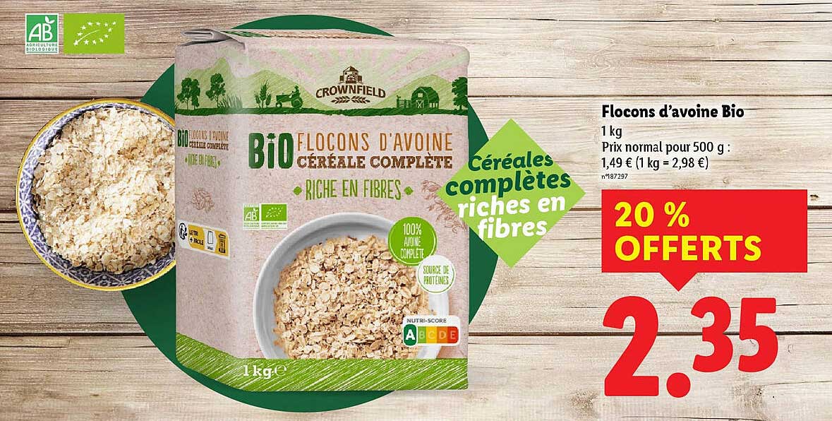 Flocons d’avoine Bio