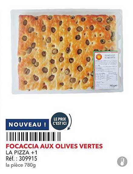 FOCACCIA AUX OLIVES VERTES