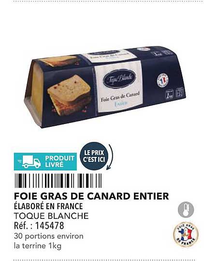FOIE GRAS DE CANARD ENTIER