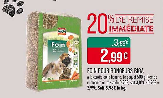 FOIN POUR RONGEURS RIGA