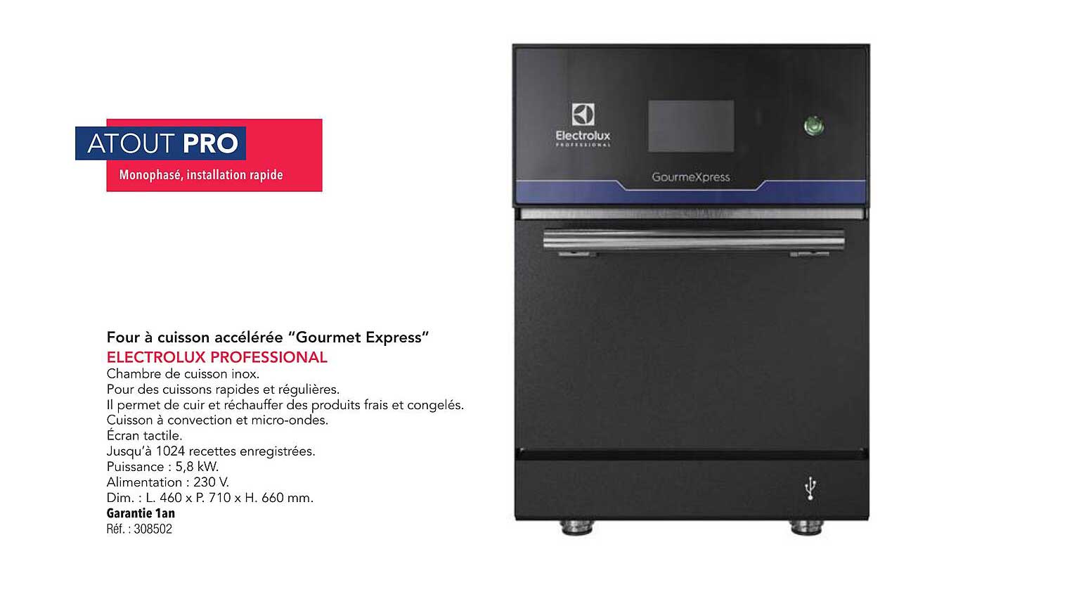 Four à cuisson accélérée "Gourmet Express" ELECTROLUX PROFESSIONAL