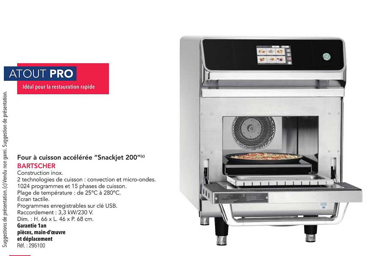 Four à cuisson accélérée "Snackjet 200"(c) BARTSCHER