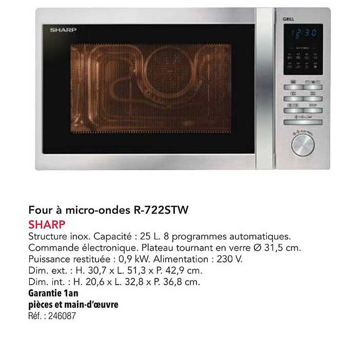 Four à micro-ondes R-722STW