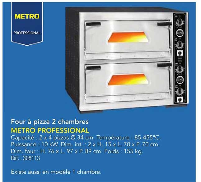 Four à pizza 2 chambres