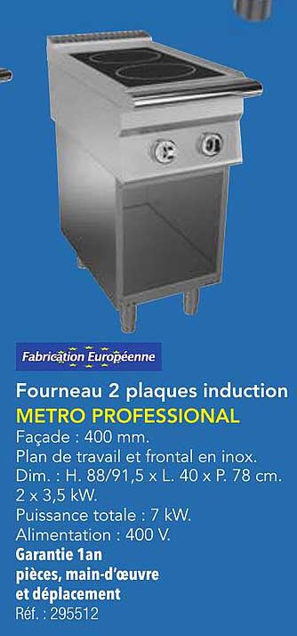 Fourneau 2 plaques induction METRO PROFESSIONAL