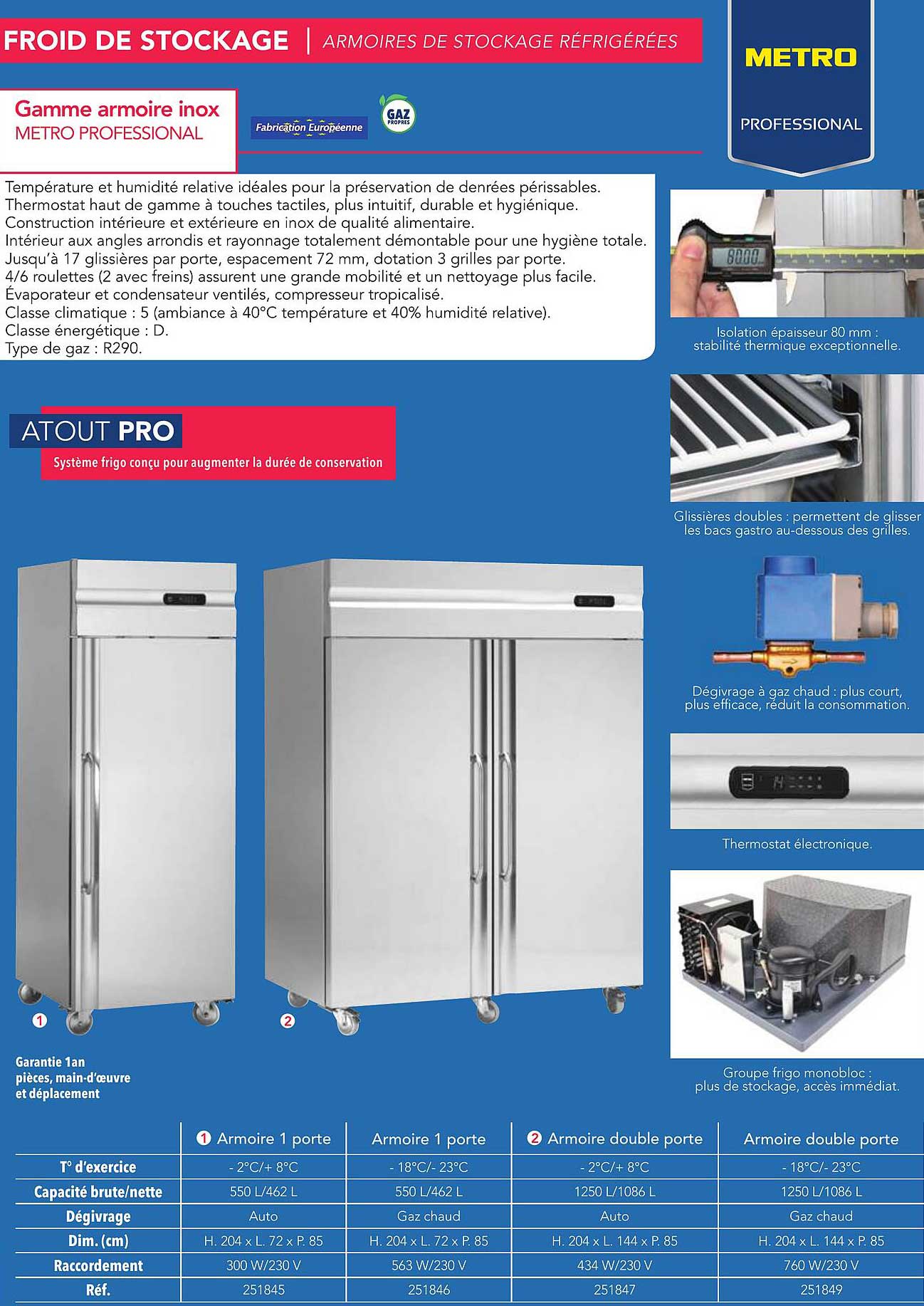 FROID DE STOCKAGE | ARMOIRES DE STOCKAGE RÉFRIGÉRÉES