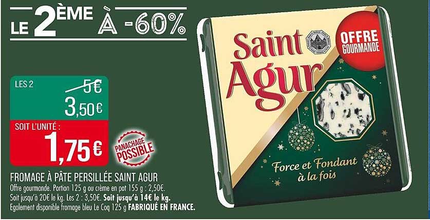 FROMAGE À PÂTE PERSILLÉE SAINT AGUR