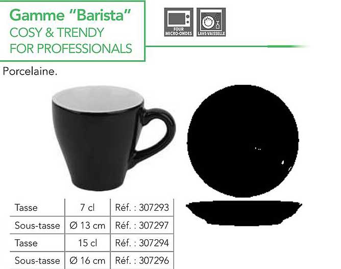 Gamme "Barista" COSY & TRENDY FOR PROFESSIONALS
