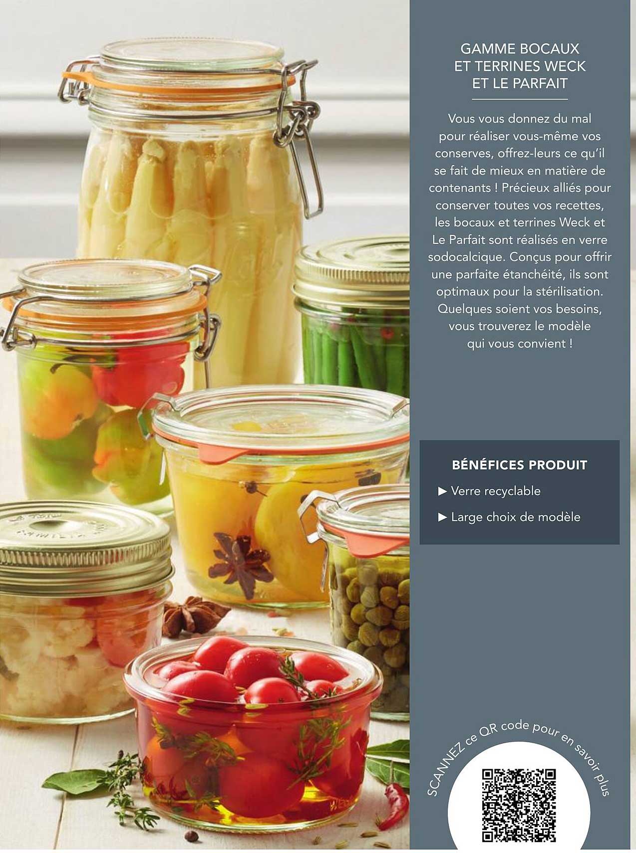 GAMME BOCAUX ET TERRINES WECK ET LE PARFAIT
