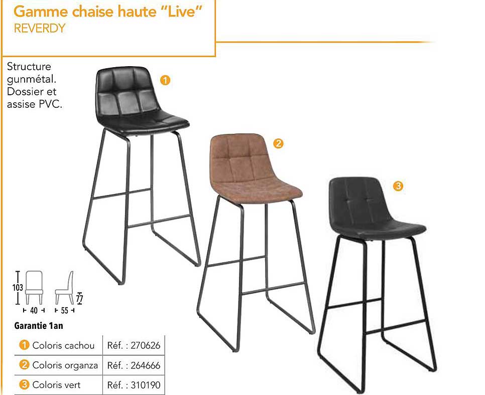 Gamme chaise haute "Live" REVERRY