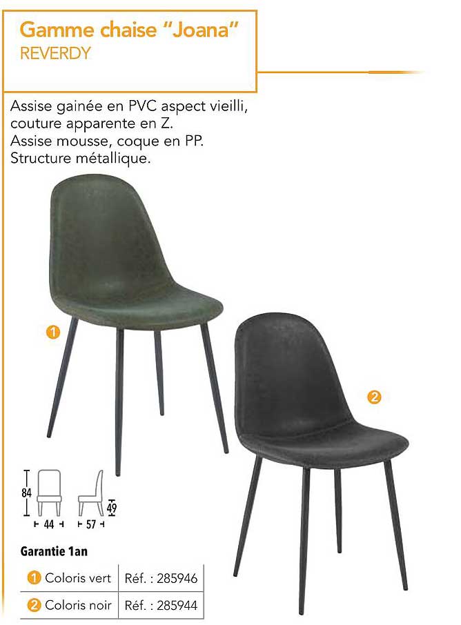 Gamme chaise "Joana" REVERDY