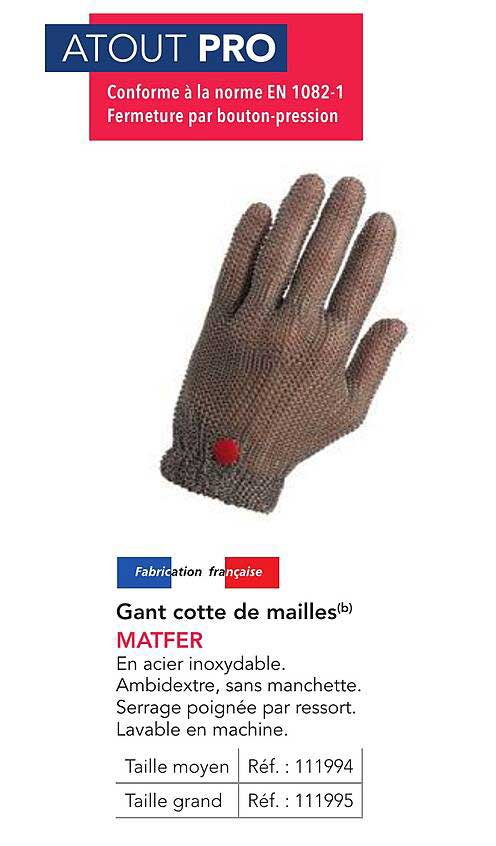 Gant cotte de mailles MATFER