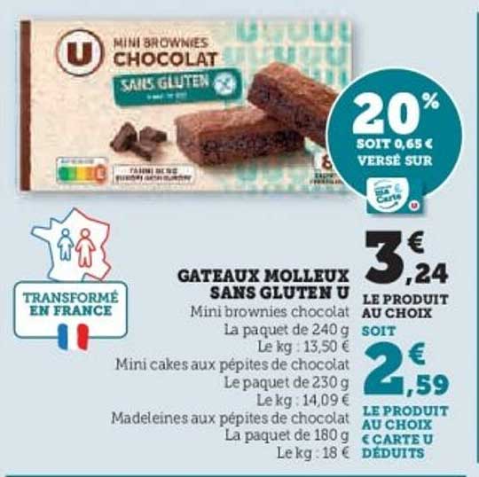 GÂTEAUX MOLEUX SANS GLUTEN U