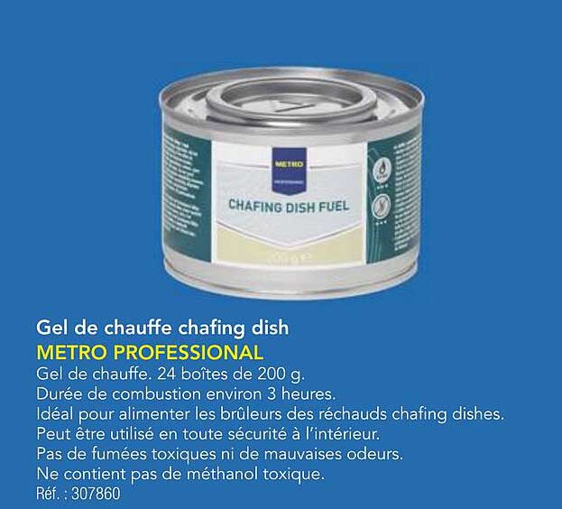Gel de chauffe chafing dish