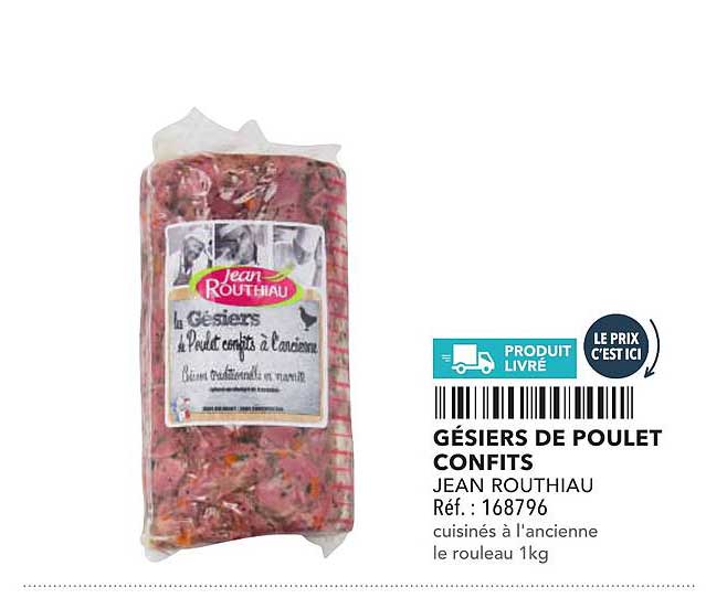 Gésiers de poulet confits