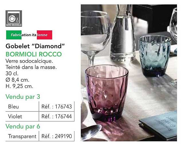 Gobelet "Diamond" BORMIOLI ROCCO