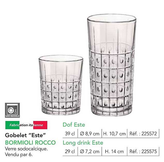 Gobelet "Este" BORMIOLI ROCCO