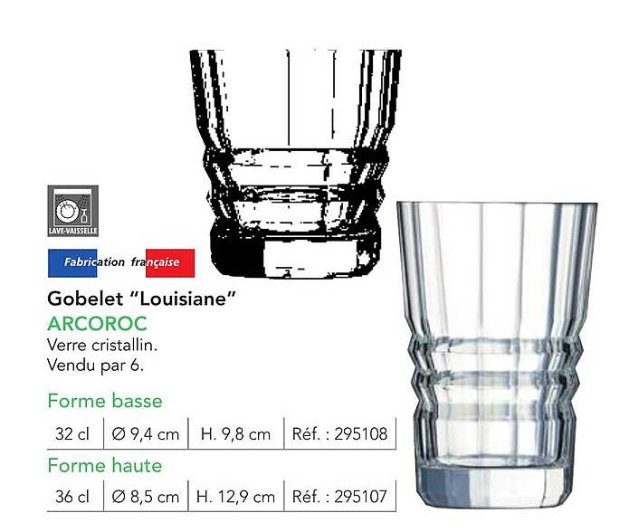 Gobelet "Louisiane" ARCOROC