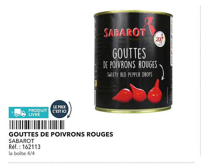 GOUTTES DE POIVRONS ROUGES