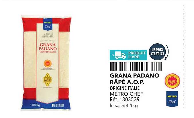 GRANA PADANO RÂPÉ A.O.P.