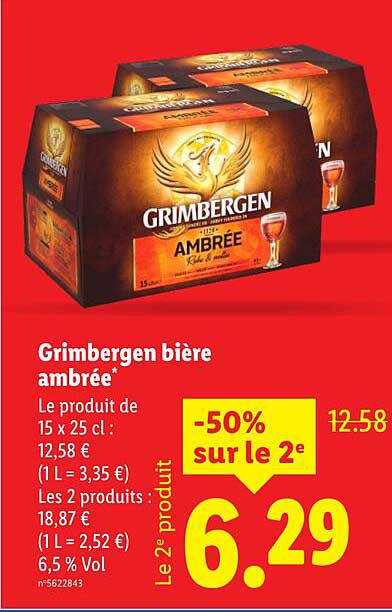 Grimbergen bière ambrée*