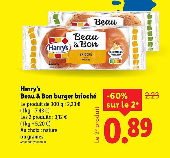 Harry’s Beau & Bon burger brioché