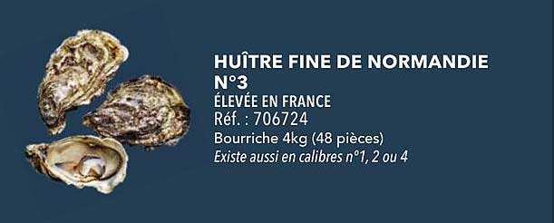 HUÎTRE FINE DE NORMANDIE N°3