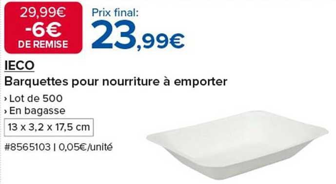 IECO Barquettes pour nourriture à emporter