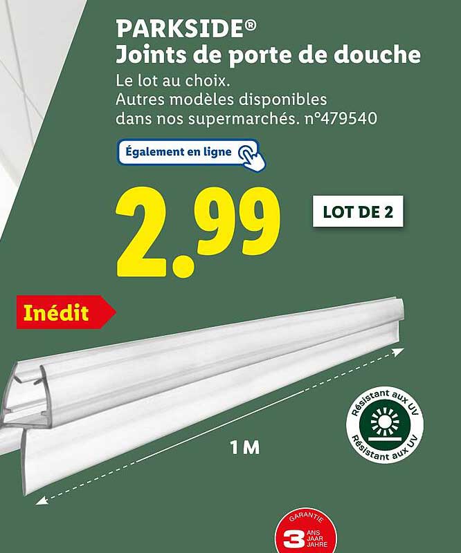 Joints de porte de douche
