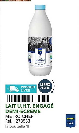 LAIT U.H.T. ENGAGÉ DEMI-ÉCRÉMÉ