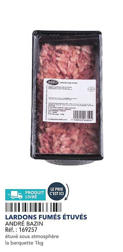 LARDONS FUMÉS ÉTUVÉS ANDRÉ BAZIN