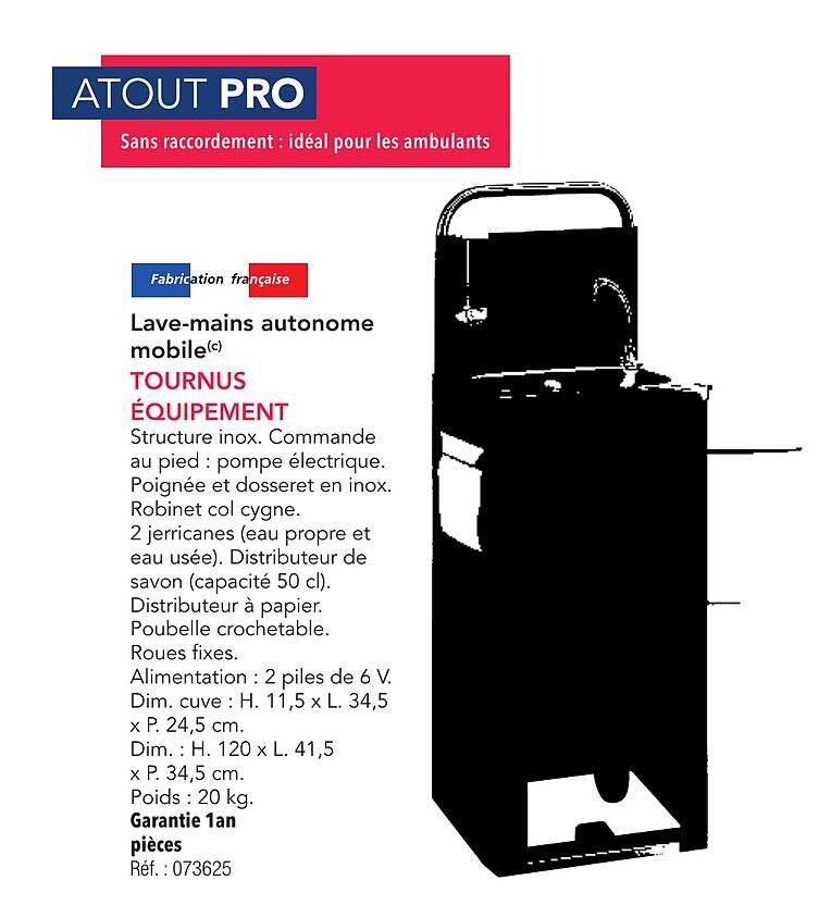 Lave-mains autonome mobile