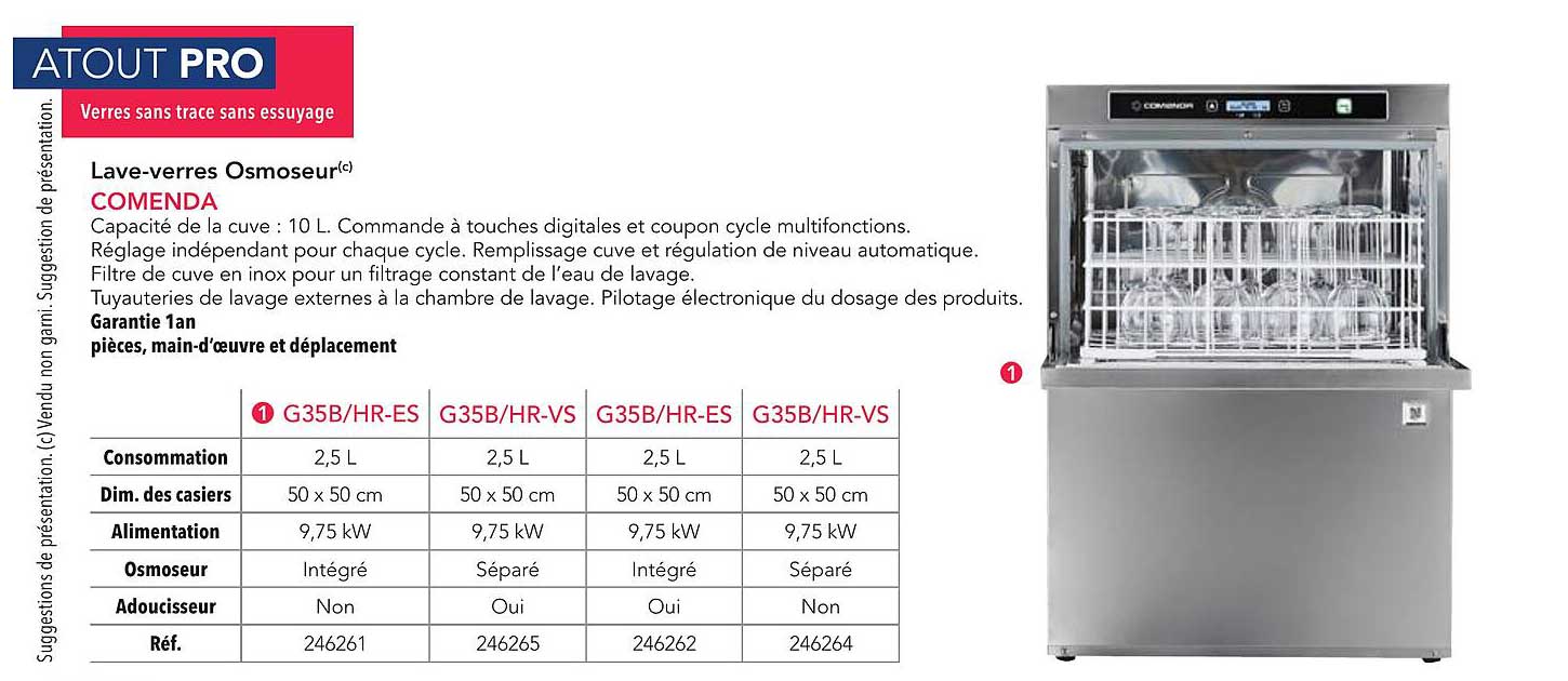 Lave-verres Osmoseur(c) COMENDA