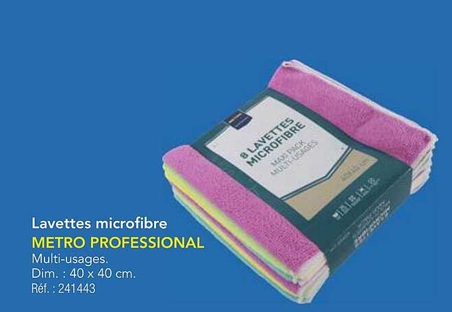Lavettes microfibre METRO PROFESSIONAL
