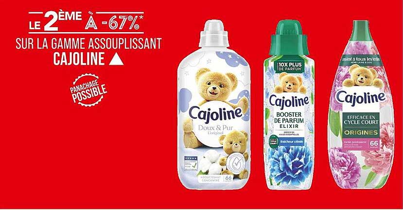 LE 2ème À -67* SUR LA GAMME ASSOUPLISSANT CAJOLINE