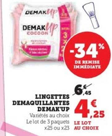 LINGETTES DÉMAQUILLANTES DEMAK'UP